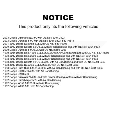 Courroie d'entraînement accessoire pour Dodge Dakota Ram 2500 1500 3500 Durango W250 D250 D150