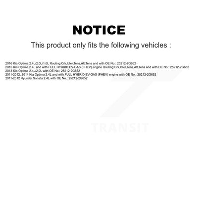 Courroie d'entraînement accessoire pour Kia Optima Hyundai Sonata BAN-7PK970