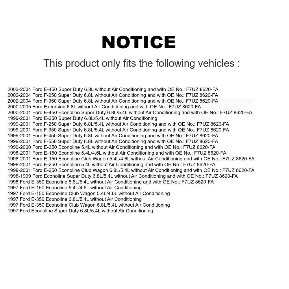 Courroie d'entraînement accessoire pour Ford F-350 Super Duty F-250 E-350 Econoline Excursion