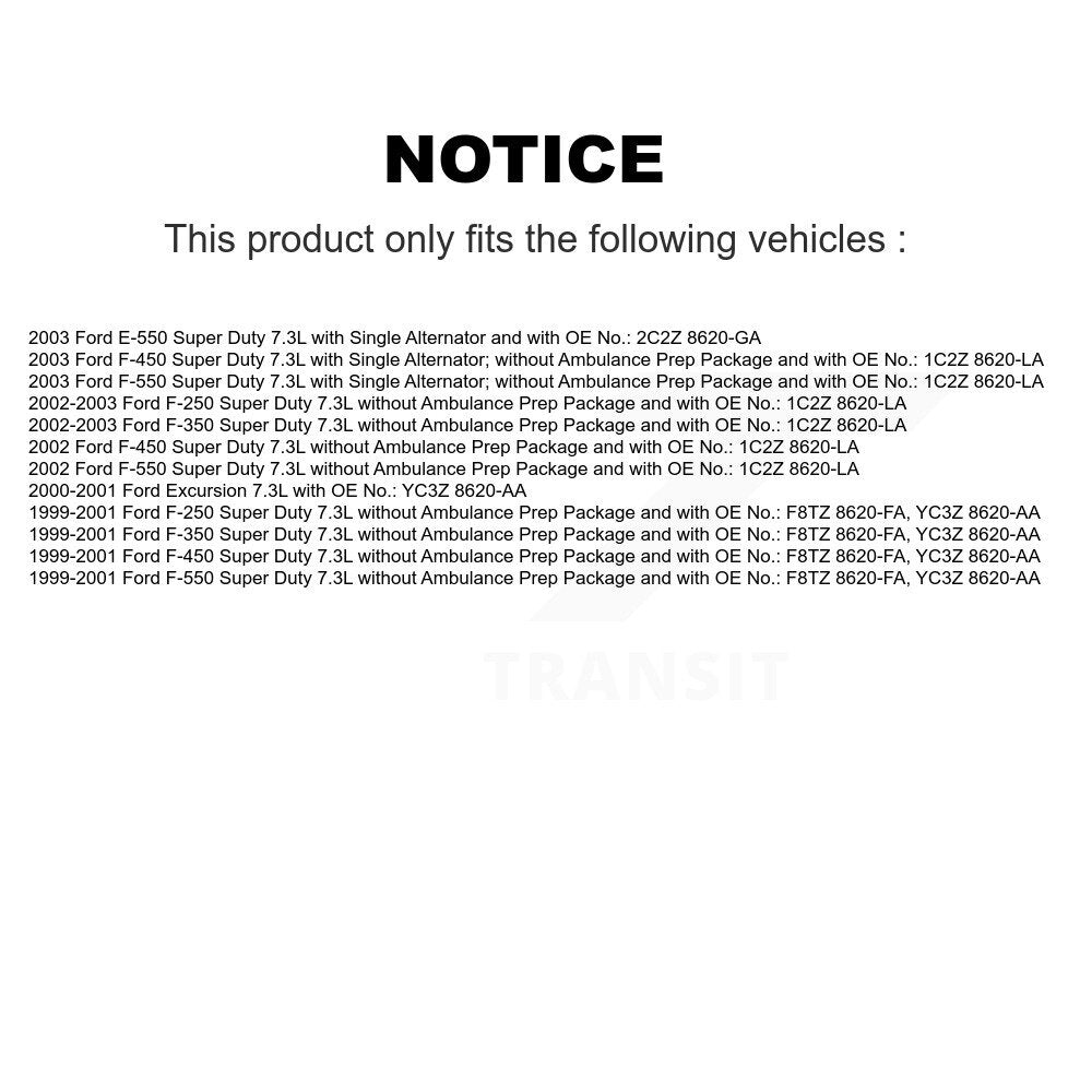 Courroie d'entraînement accessoire pour Ford F-350 Super Duty F-250 Excursion E-550 F-450 F-55