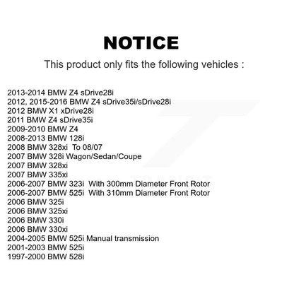 Plaquettes de frein à disque avant en céramique, pour BMW 128i X1 328xi 328i 323i 325i Z4 330i 325x