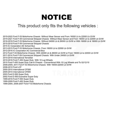 Plaquettes de frein à disque en céramique, pour Ford F-450 Super Duty F-550 International TerraStar