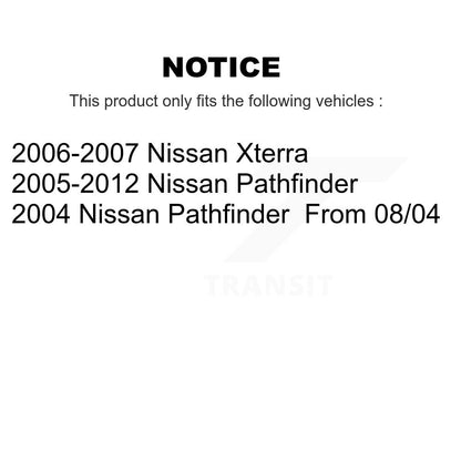 Plaquettes de frein à disque arrière en céramique, pour Nissan Pathfinder Xterra CMX-D1101