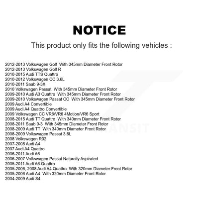 Plaquettes de frein à disque avant en céramique, pour Volkswagen Audi Golf A4 Quattro Passat CC A6