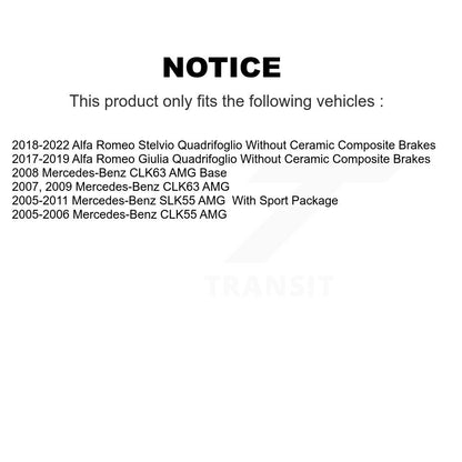 Plaquettes de frein à disque avant en céramique, pour Alfa Romeo Stelvio Giulia Quadrifoglio