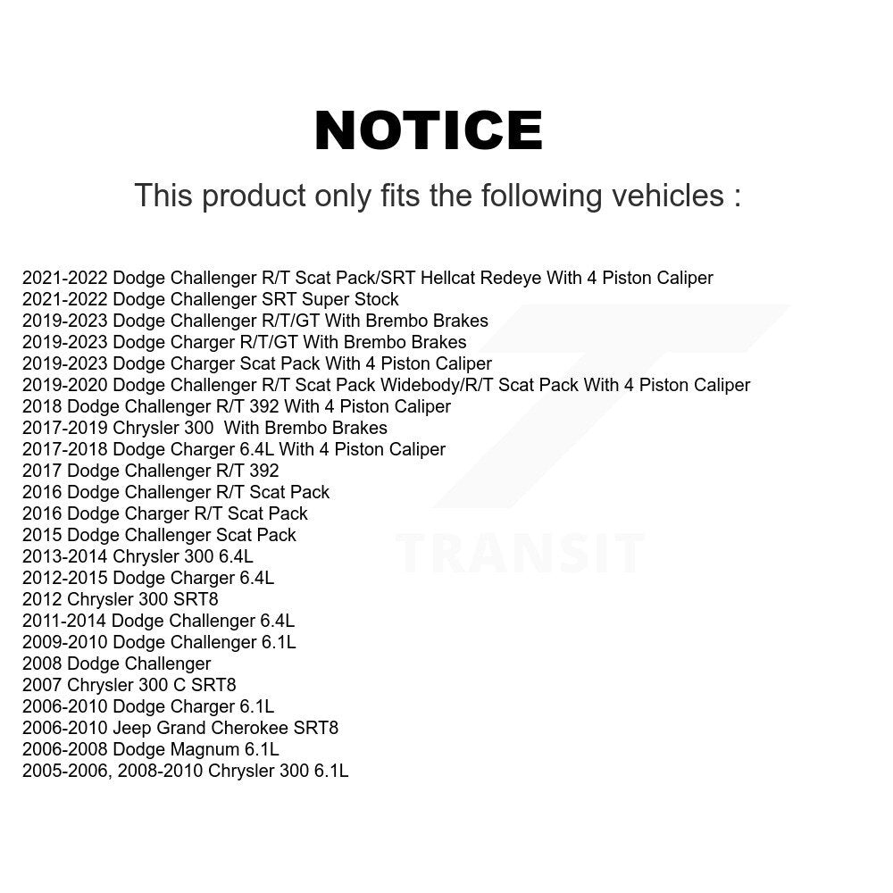 Plaquettes de frein à disque avant en céramique, pour Dodge Charger Chrysler 300 Challenger Jeep