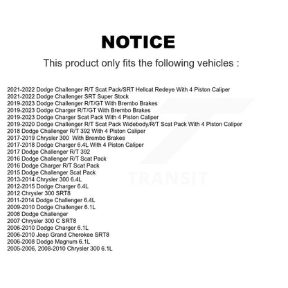 Plaquettes de frein à disque avant en céramique, pour Dodge Charger Chrysler 300 Challenger Jeep