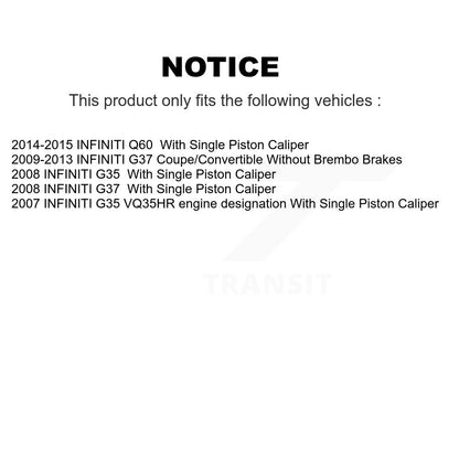 Plaquettes de frein à disque avant en céramique, pour INFINITI G37 G35 Q60 CMX-D1287