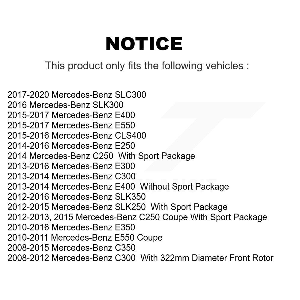 Plaquettes de frein à disque avant en céramique, pour Mercedes-Benz C300 E350 C350 E400 E550 E250