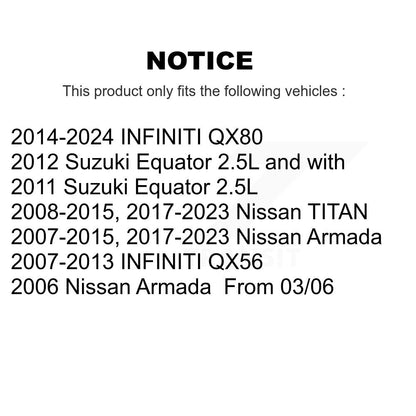 Plaquettes de frein à disque avant en céramique, pour Nissan TITAN Armada INFINITI QX80 QX56 Suzuki