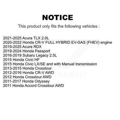 Plaquettes de frein à disque avant en céramique, pour Honda CR-V Odyssey Civic Acura RDX passeport