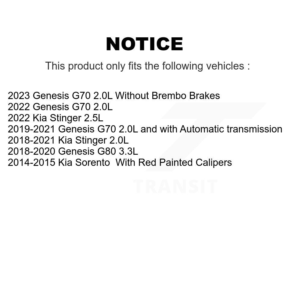 Plaquettes de frein à disque arrière en céramique, pour Kia Sorento Genesis G70 Stinger G80 CMX-D1816