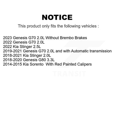 Plaquettes de frein à disque arrière en céramique, pour Kia Sorento Genesis G70 Stinger G80 CMX-D1816
