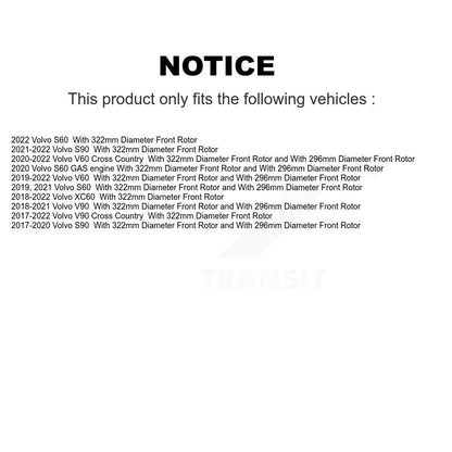 Plaquettes de frein à disque en céramique, pour Volvo XC60 S60 V60 V90 Cross Country S90 CMX-D1924