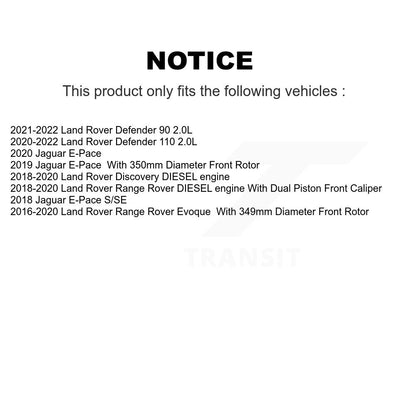 Plaquettes de frein à disque avant en céramique, pour Land Rover Range Evoque Defender 110 Discover