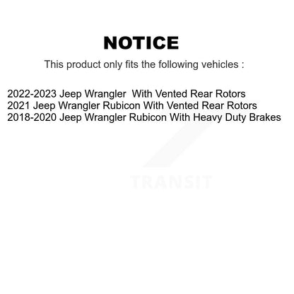 Plaquettes de frein à disque en céramique pour Jeep Wrangler CMX-D2186