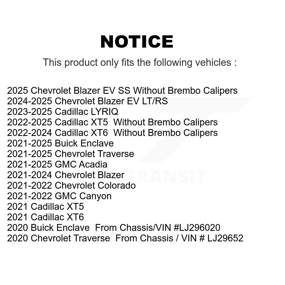 Plaquettes de frein à disque avant en céramique, pour Chevrolet GMC Cadillac Traverse Blazer XT5 XT