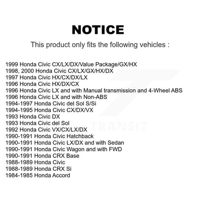 Plaquettes de frein à disque avant en céramique, pour Honda Civic del Sol CRX Accord CMX-D273