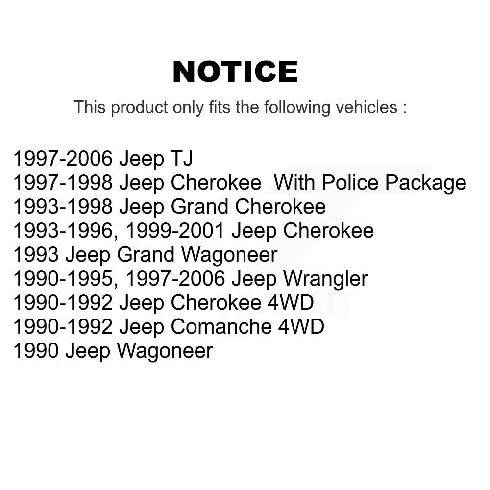 Plaquettes de frein à disque avant en céramique, pour Jeep Wrangler Cherokee Grand Comanche Wagonee