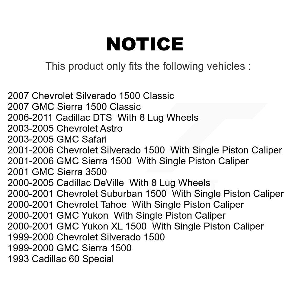 Plaquettes de frein à disque arrière en céramique, pour Chevrolet GMC Silverado 1500 Sierra Cadillac X