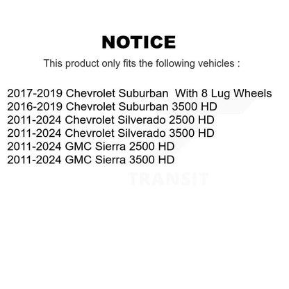 Rotor de frein à disque avant pour GMC Chevrolet Sierra 2500 HD Silverado 3500 banlieue