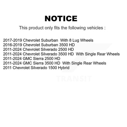 Rotor de frein à disque arrière, pour Chevrolet GMC Sierra 2500 HD Silverado 3500 1500