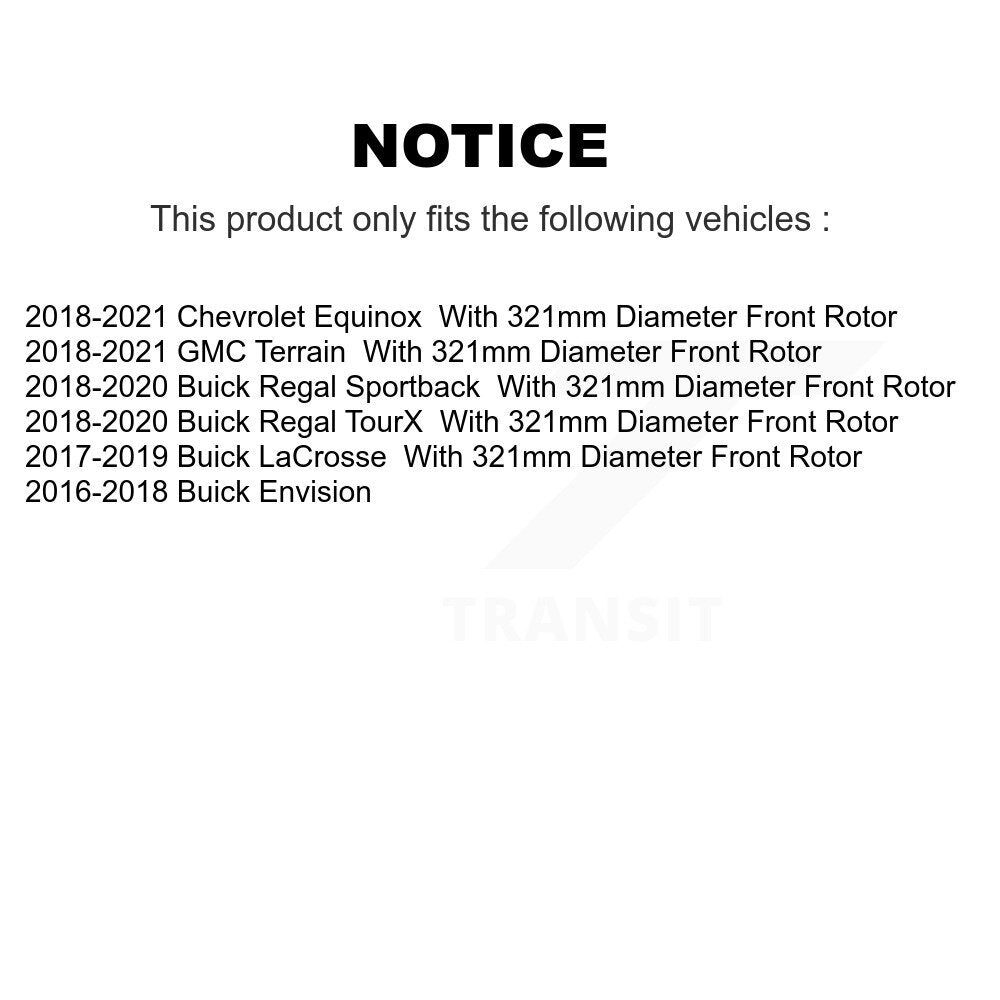 Rotor de frein à disque avant, pour Chevrolet Equinox GMC Terrain Buick Envision LaCross