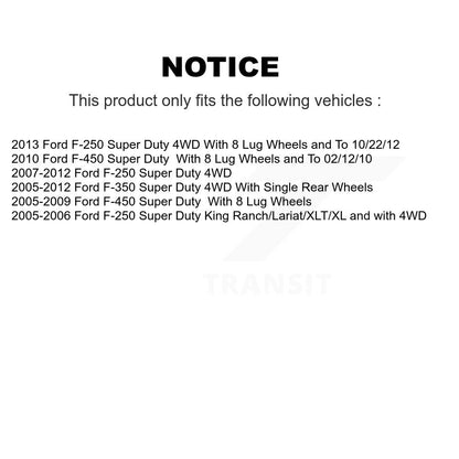 Rotor de frein à disque avant, pour Ford F-350 Super Duty F-250 F-450 DS1-680280
