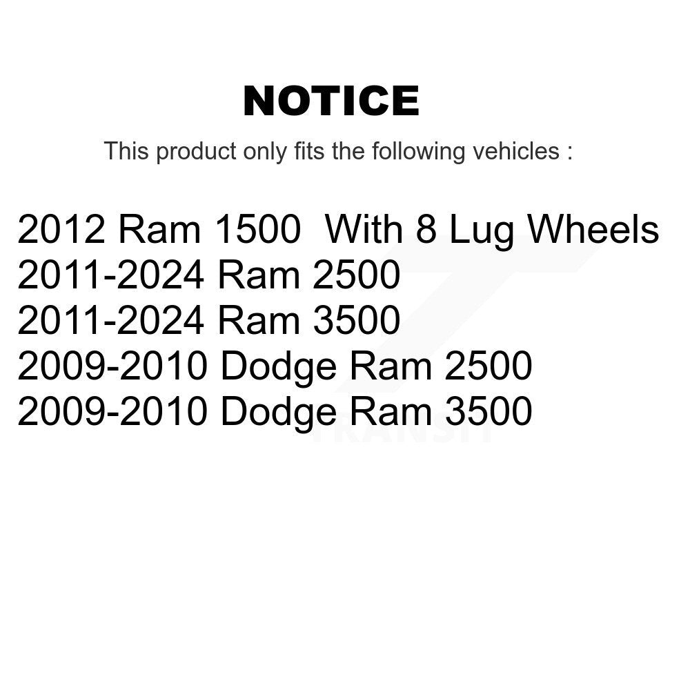Rotor de frein à disque avant pour Ram 2500 3500 1500 Dodge DS1-780736