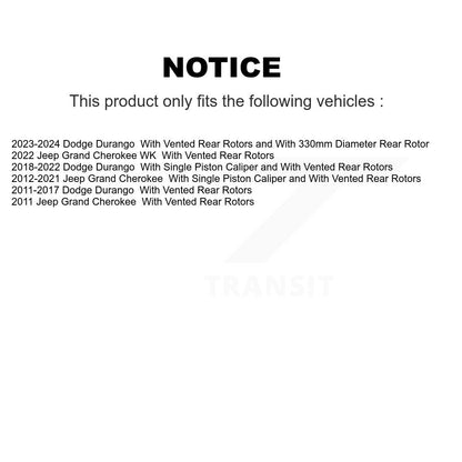 Rotor de frein à disque arrière pour Jeep Grand Cherokee Dodge Durango WK DS1-780869