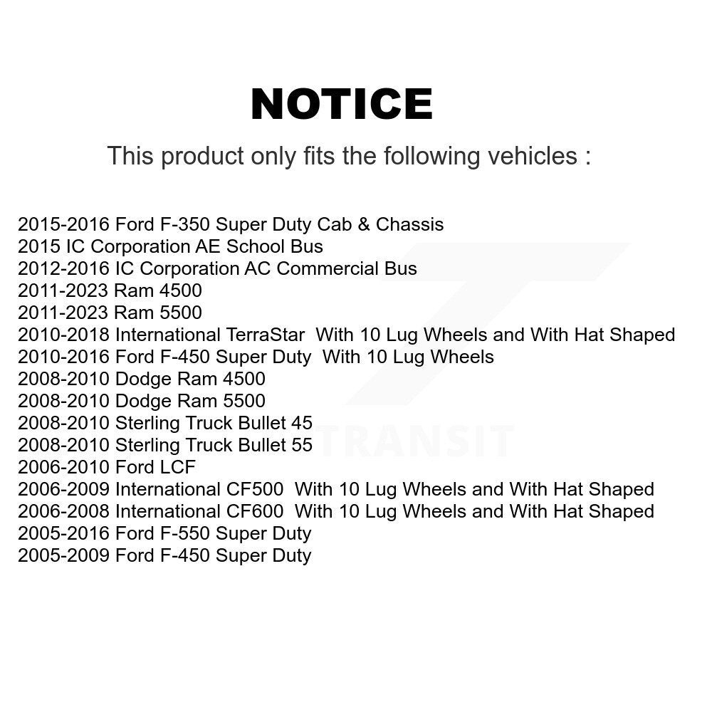Rotor de frein à disque pour Ford F-350 Super Duty F-450 F-550 International TerraStar