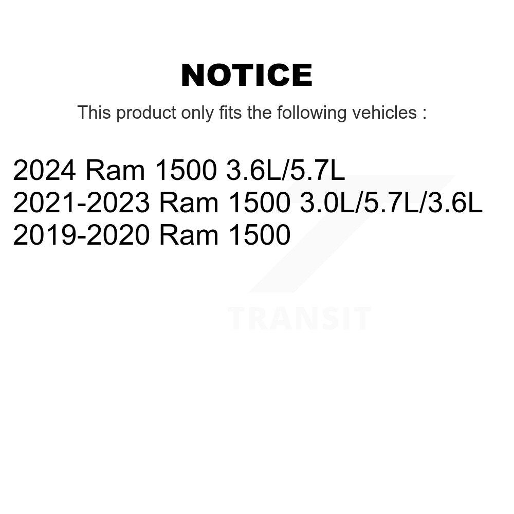Rotor de frein à disque avant pour Ram 1500 DS1-782430