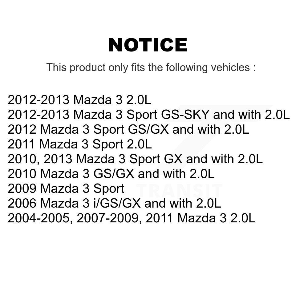 Rotor de frein à disque percé à fente (1 pièce seulement) pour Mazda 3 Sport