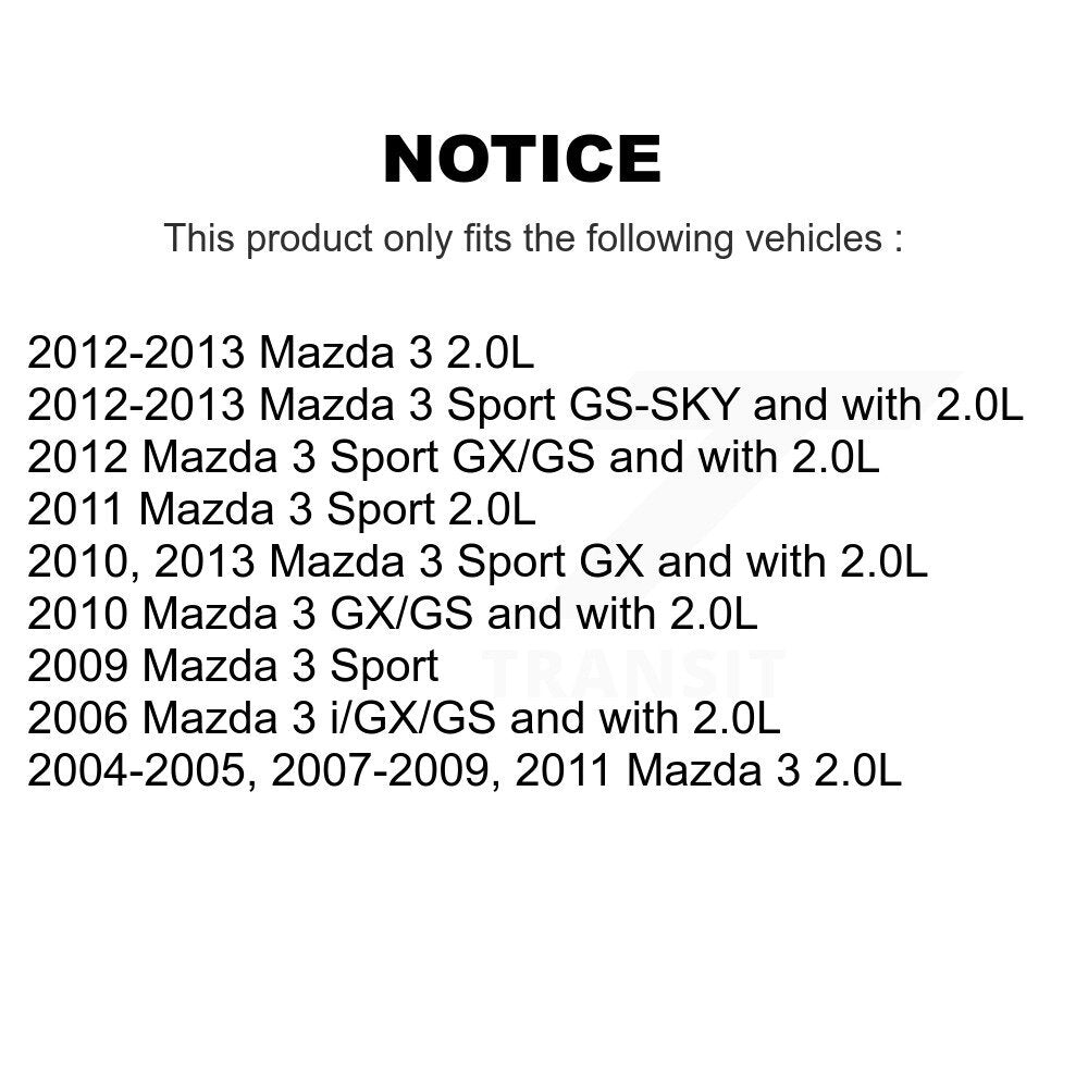 Rotor de frein à disque perforé perforé avant (1 pièce seulement) pour Mazda 3 Sport