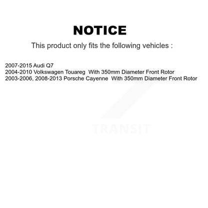 Rotor de frein à disque avant droit, pour Audi Q7 Porsche Cayenne Volkswagen Touareg 911