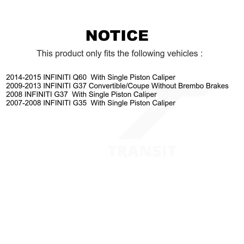 Rotor de frein à disque arrière pour INFINITI G37 G35 Q60 DS1-980568