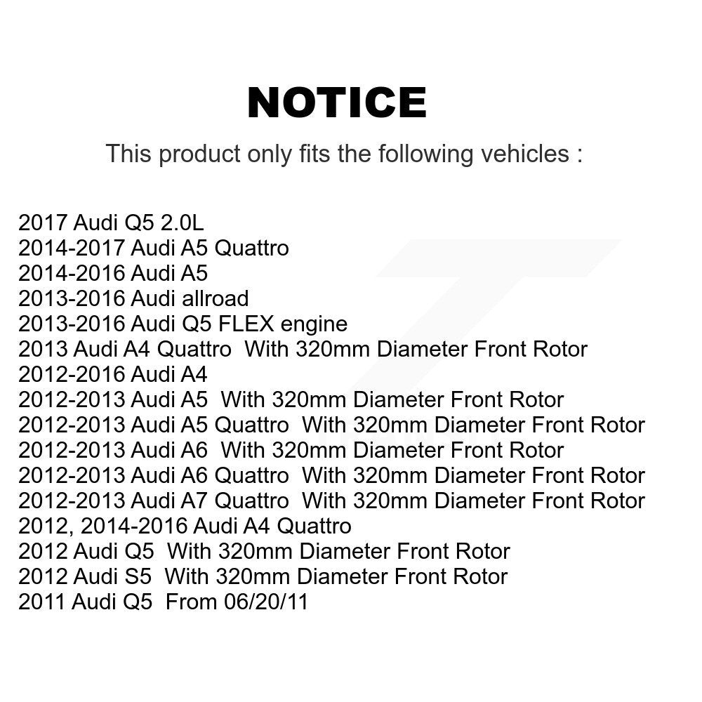 Rotor de frein à disque avant, pour Audi Q5 A4 Quattro A5 allroad A7 A6 S5 DS1-980941