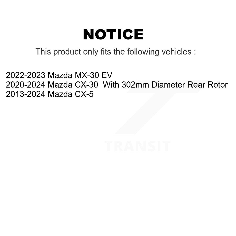 Rotor de frein à disque arrière pour Mazda CX-5 CX-30 MX-30 EV DS1-981008