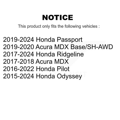 Rotor de frein à disque avant, pour Honda Odyssey Pilot Ridgeline Acura MDX passeport