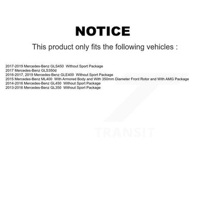 Rotor de frein à disque perforé perforé avant (1 pièce seulement) pour Mercedes-Benz