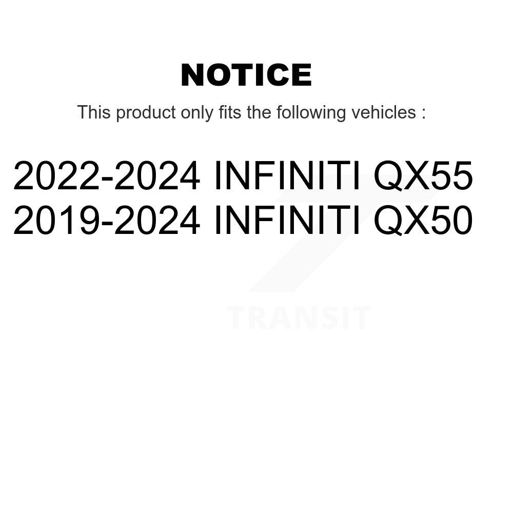 Rotor de frein à disque percé à fente (1 pièce seulement) pour INFINITI QX50