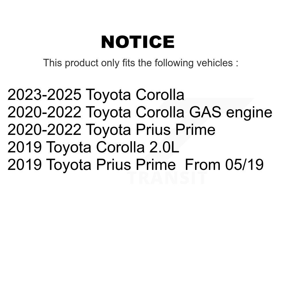 Rotor de frein à disque perforé perforé avant (1 pièce seulement) pour Toyota Corolla
