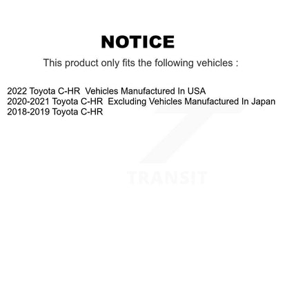 Rotor de frein à disque percé perforé avant (1 pièce seulement) pour Toyota C-HR