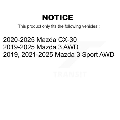 Rotor de frein à disque percé perforé avant (1 pièce seulement) pour Mazda 3 CX-30