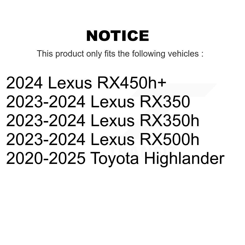 Rotor de frein à disque arrière, pour Toyota Highlander Lexus RX350 RX350h RX500h DS1-98270