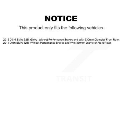 Rotor de frein à disque perforé perforé avant (1 pièce seulement) pour BMW 528i xDrive