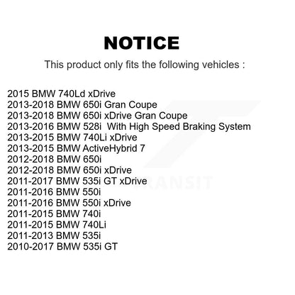 Rotor de frein à disque à fente percé avant gauche (1 pièce seulement) pour BMW 550i 7