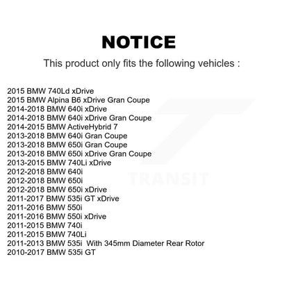 Rotor de frein à disque percé à fente (1 pièce seulement) pour BMW 550i xDrive