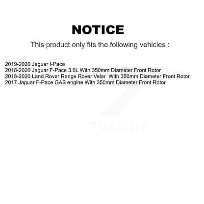 Rotor de frein à disque perforé perforé avant (1 pièce seulement) pour Jaguar F-Pace