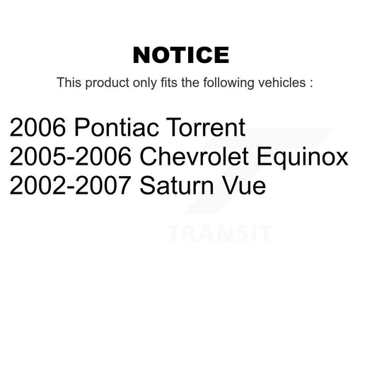 Rotor de frein à disque avant, pour Saturn Vue Chevrolet Equinox Pontiac Torrent